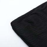 Women spring pleated multi-layer puffy strapless dress