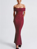 Women sexy floral lace Backless dress