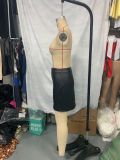 Women’s Sexy PU Leather Mini Skirt