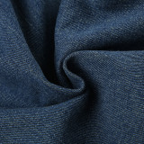 Women irregular patchwork panties fake two-piece Casual Denim trousers