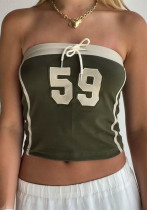 Y2K Strapless Print Trendy Vest