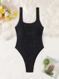 Sexy Solid Color One-Piece Swimsuit