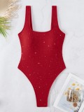 Sexy Solid Color One-Piece Swimsuit