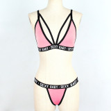 Bikini Set Sexy Letter Print Lingerie