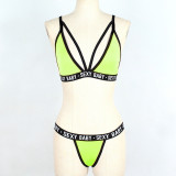 Bikini Set Sexy Letter Print Lingerie