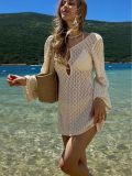 Women Summer Holidaysknitting Hollow Sexy Backless Bikini Cover-up Dress Beach Dress