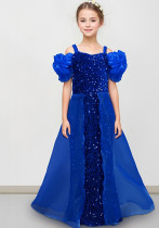 Girls Mesh Formal Party Dress