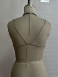 Multi-Layer Beaded Tassel Chest Chain Sexy Body Chain Top