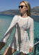 Women Holidays Sexy Knitting Hollow Backless Beach Dress
