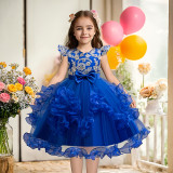 Girls Bow Formal Party Dress