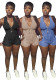 Women Casual Sexy Zipper Jumpsuit