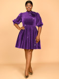 Women Solid Party Formal Party Floral Dresses