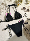 Women Sexy Lace Bikini Flower Two Pieces Swimsuit