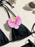 Women Sexy Lace Bikini Flower Two Pieces Swimsuit