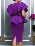Women Elegant Ruffled African Dress