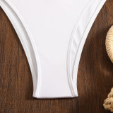 Women solid lace sexy mesh long skirt swimsuit Three-Pieces