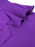 Women Elegant Lantern Sleeve Ruffled Bodycon Party Dress