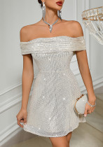 Women Party Sexy Backless Sequin Dress