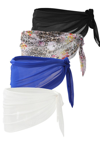 Women Irregular Side Tie Half-length Shirt Four-piece Set