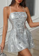 Women Sexy Sequin Strap Dress
