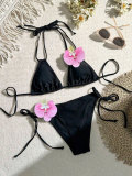 Women Sexy Lace Bikini Flower Two Pieces Swimsuit