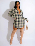 Women Plaid Casual Dress