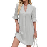 Women Sexy Solid Dress