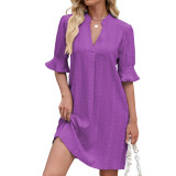 Women Sexy Solid Dress