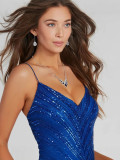 Women's Fashionable Sexy Strap Sequin Long Dress