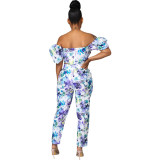 Women's Print Sexy Fashion Two-Piece Pants Set