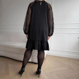 Spring Fashion Black Casual Dress