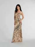 Fashionable Sexy Low Back Strap Sequin Long Dress