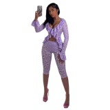 Spring Women's Sexy Solid Color Hollow Lace Two-Piece Shorts Set