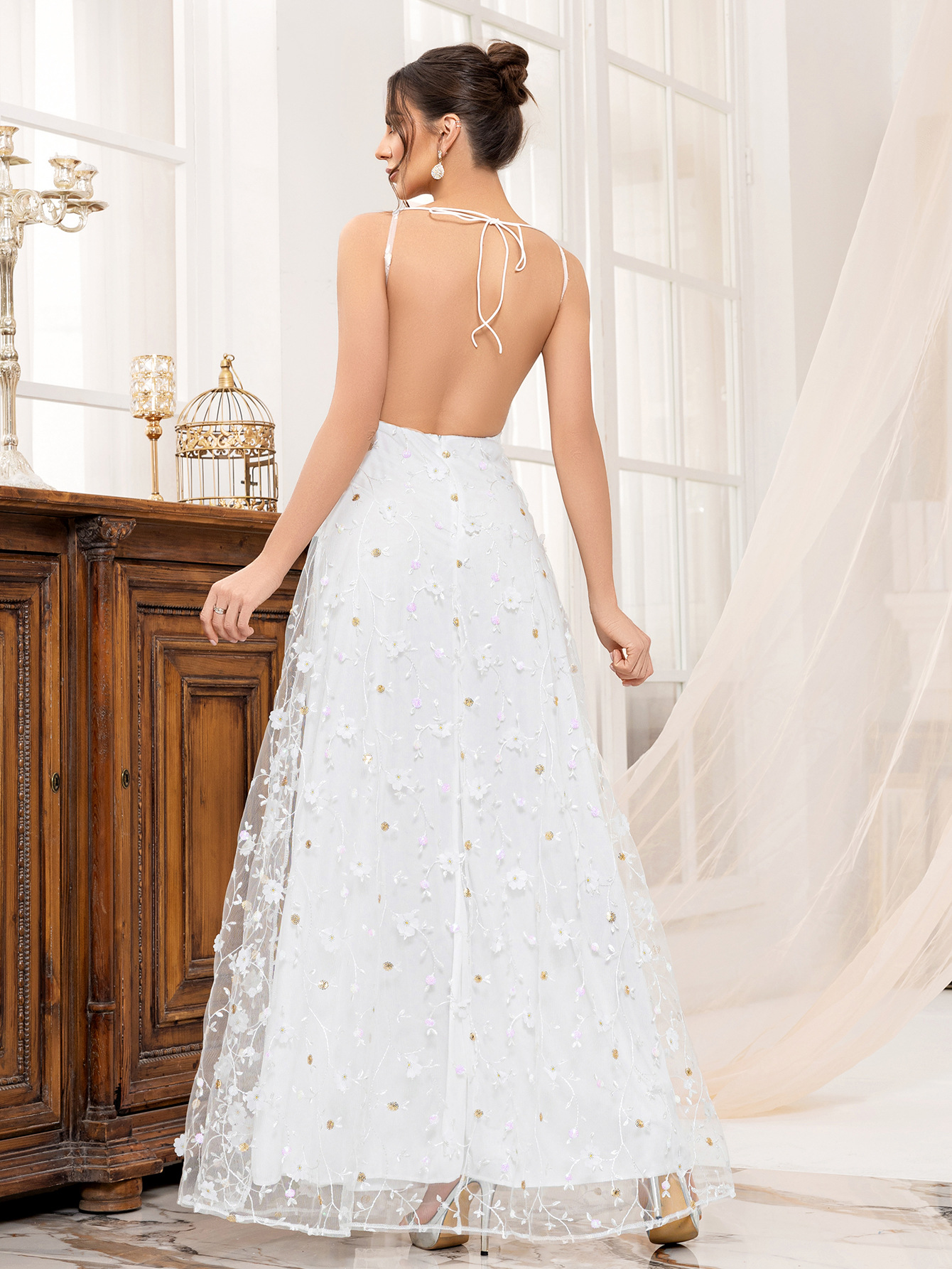 Formal Wedding Dress Luxury Strapless Evening Gown