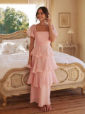 Sexy Summer Fashion Strapless Low Back Cake Dress