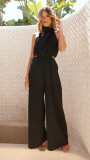Women's Summer Halter Neck Wide-Leg Jumpsuit