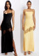 Chic Low Back Mesh Patchwork strap Summer Dress