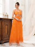 Women's Cocktail Dress Sexy Mesh Strap Bridesmaids Gown