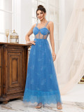 Women's Cocktail Dress Sexy Mesh Strap Bridesmaids Gown