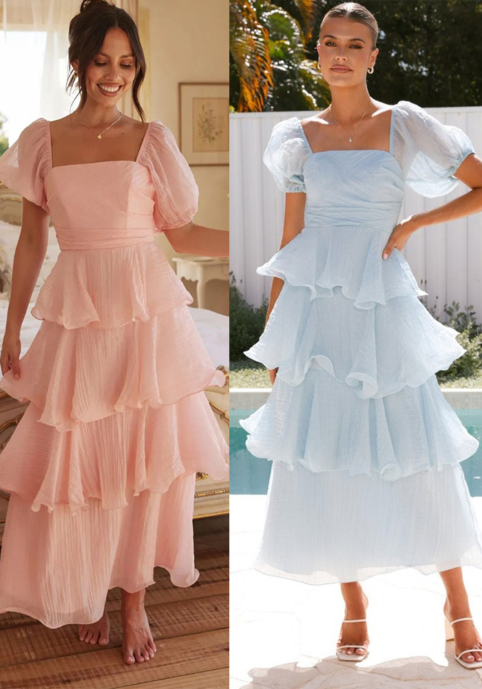 Strapless Low Back Tiered Dress for Summer Parties
