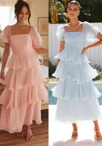 Sexy Summer Fashion Strapless Low Back Cake Dress