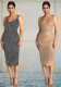 Women's Sexy Beaded Slim Arm Low Back Strapless Dress