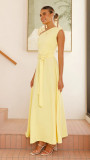 Women's Eelegant Sleeveless Solid Color Long Dress