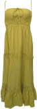 Spring and Summer Fashion Sexy Pleated Low Back Strap Dress