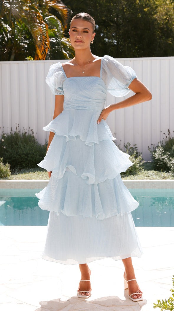 Strapless Low Back Tiered Dress for Summer Parties