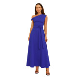 Women's Eelegant Sleeveless Solid Color Long Dress