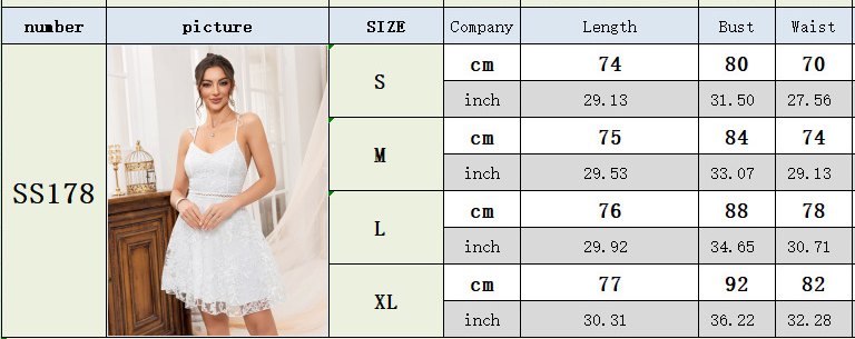 Elegant Strap Lace Formal Party Short Dress