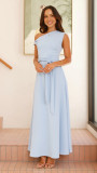 Women's Eelegant Sleeveless Solid Color Long Dress