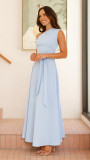 Women's Eelegant Sleeveless Solid Color Long Dress