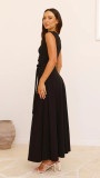 Women's Eelegant Sleeveless Solid Color Long Dress
